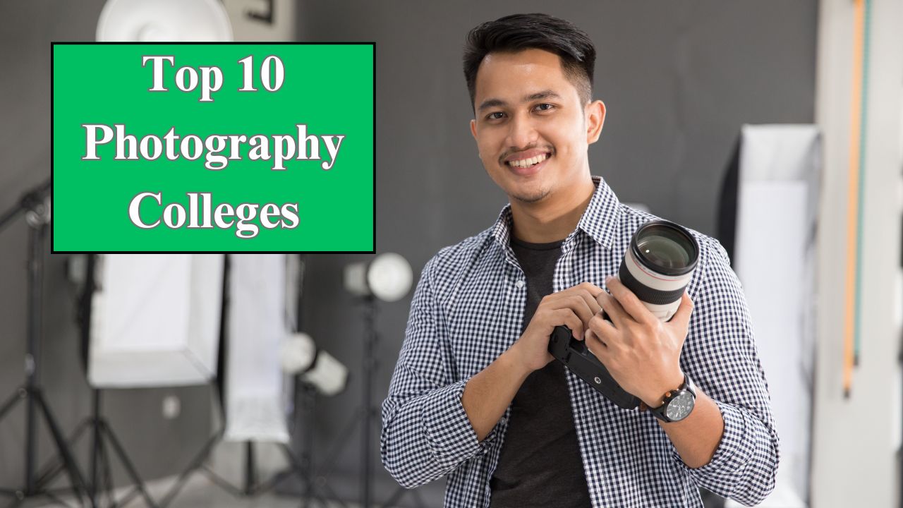 Photography students practicing in a studio at a top college in India