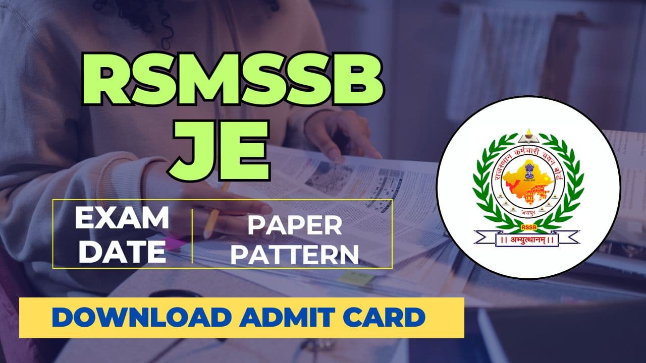 RSMSSB JE Admit Card 2025